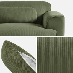 3-zitsbank met corduroy bekleding
