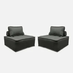 1-zitsbank, set van 2