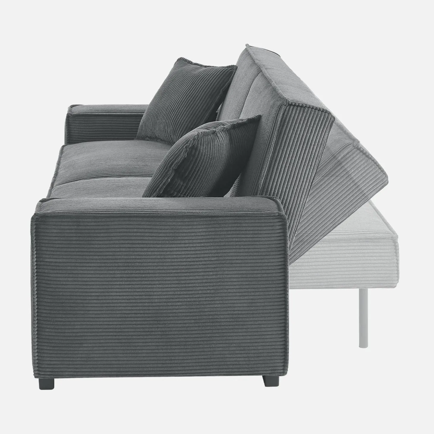3-zits corduroy slaapbank