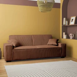 3-zits corduroy slaapbank