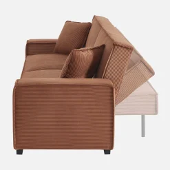 3-zits corduroy slaapbank