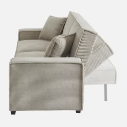 3-zits corduroy slaapbank