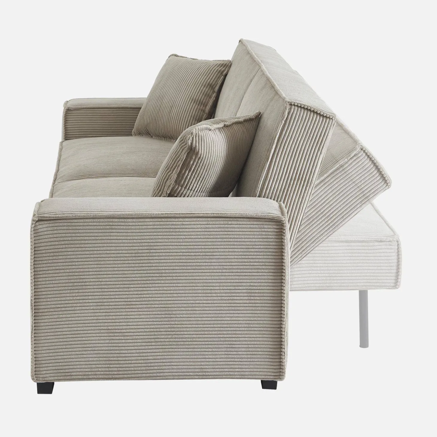 3-zits corduroy slaapbank
