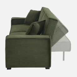3-zits corduroy slaapbank