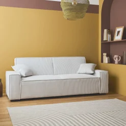3-zits corduroy slaapbank