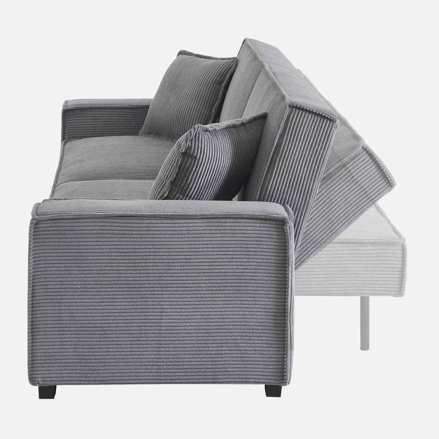 3-zits corduroy slaapbank