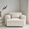 1-zits fauteuil in boucléstof