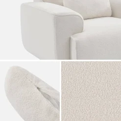 1-zits fauteuil in boucléstof