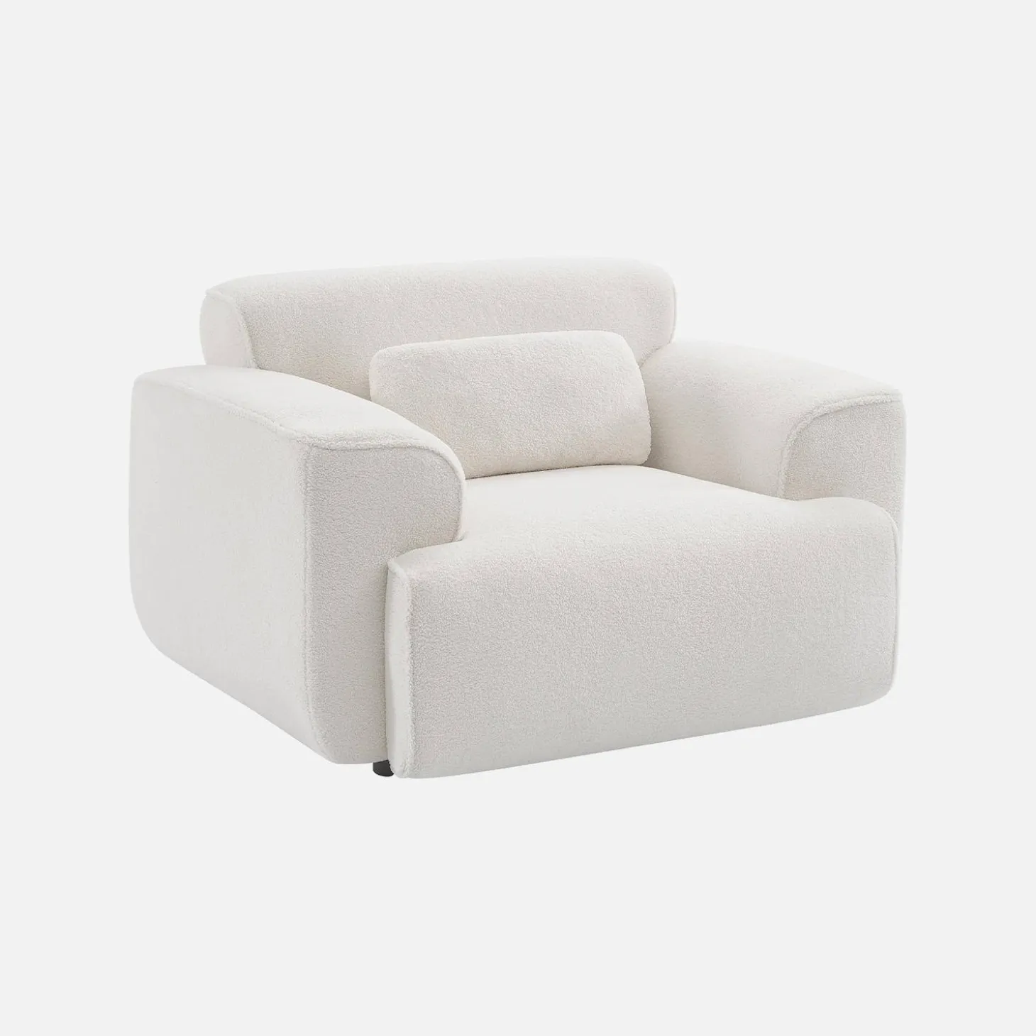 1-zits fauteuil in boucléstof