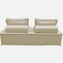 2-zits fauteuil voor modulaire bank in gestoffeerde stof