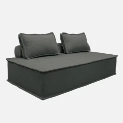 2-zits fauteuil voor modulaire bank in gestoffeerde stof