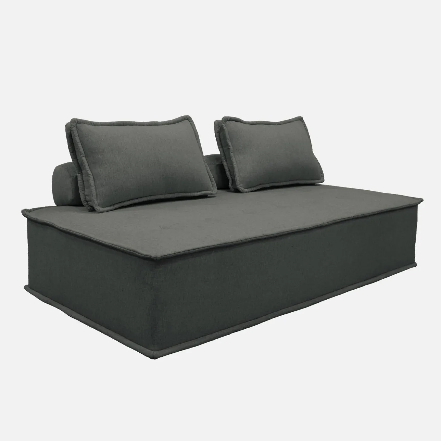 2-zits fauteuil voor modulaire bank in gestoffeerde stof
