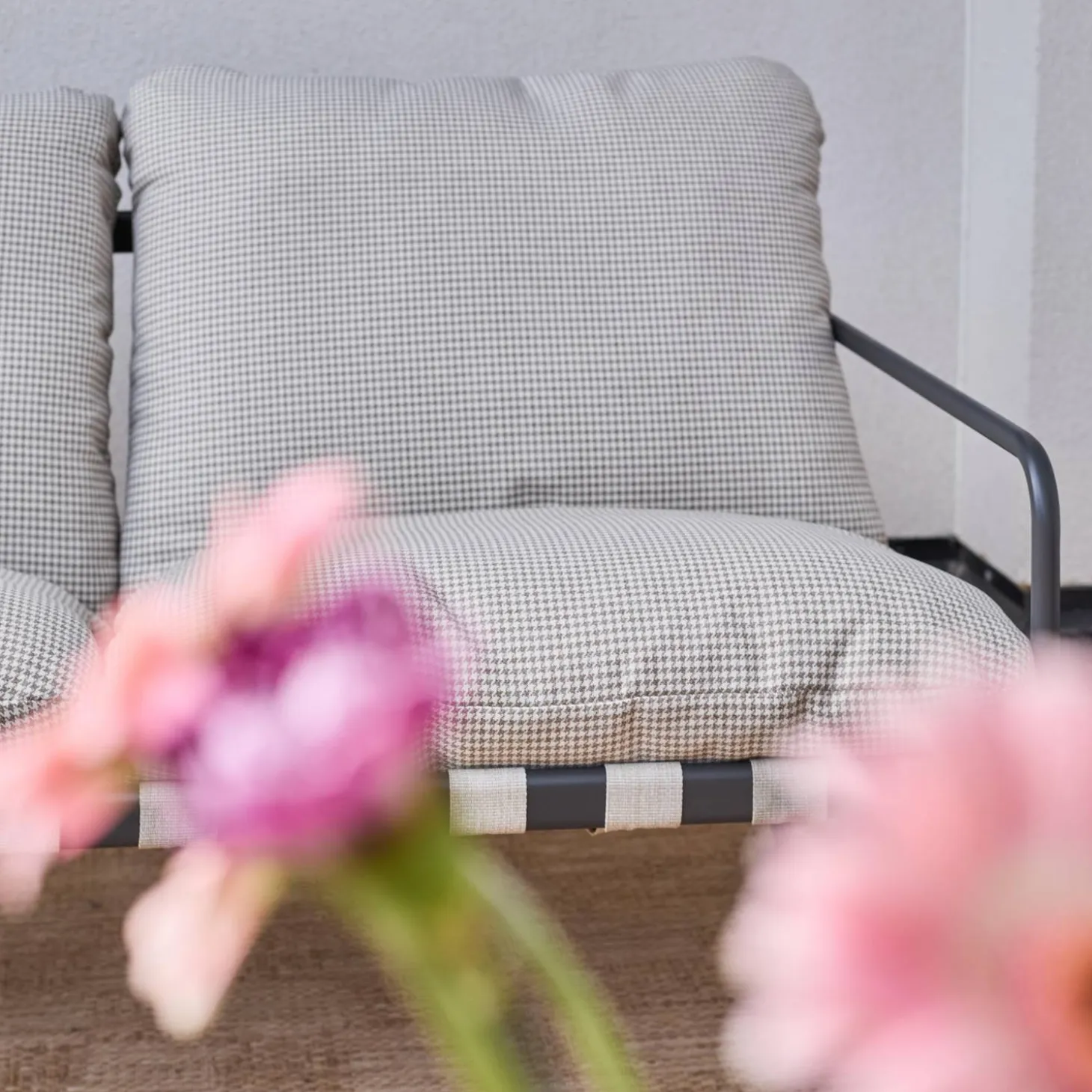 4-zits loungeset met tafel metaal buiten