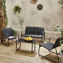 4-zits metalen tuinmeubelset