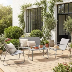 4-zits metalen tuinmeubelset
