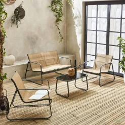 4-zits metalen tuinmeubelset