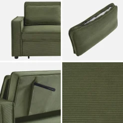 2-zits slaapbank corduroy