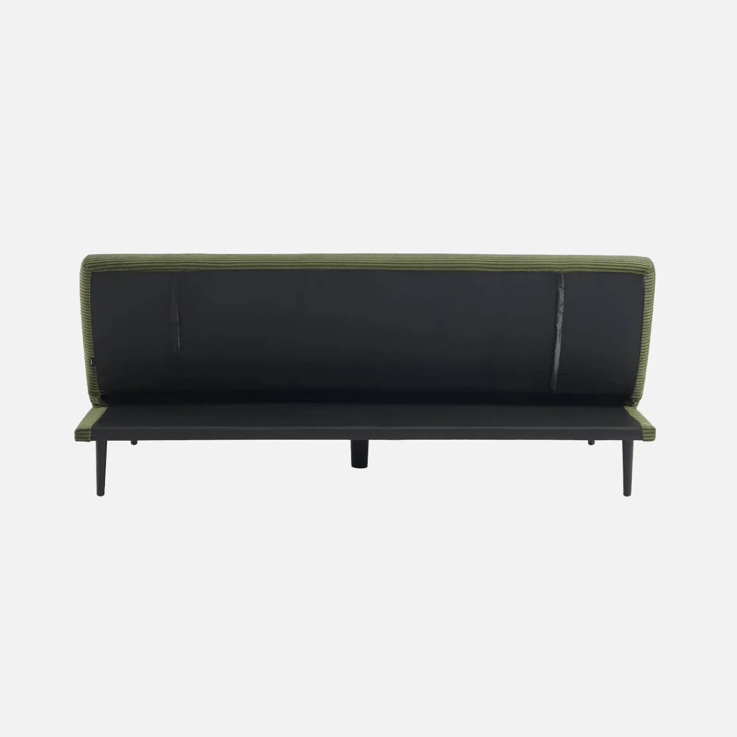 3-zits slaapbank corduroy, metalen onderstel