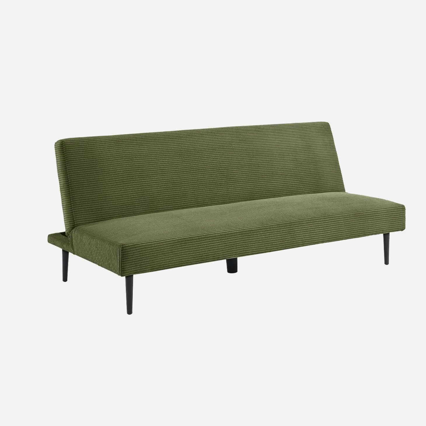 3-zits slaapbank corduroy, metalen onderstel
