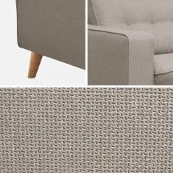 3-zits slaapbank met matras van 12 cm - Made in France