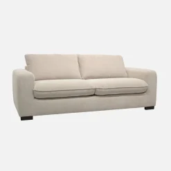 3-zits slaapbank van chenille stof met matras van 10cm - Gemaakt in Frankrijk