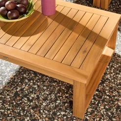 4-zits tuinset met salontafel modulair van acaciahout