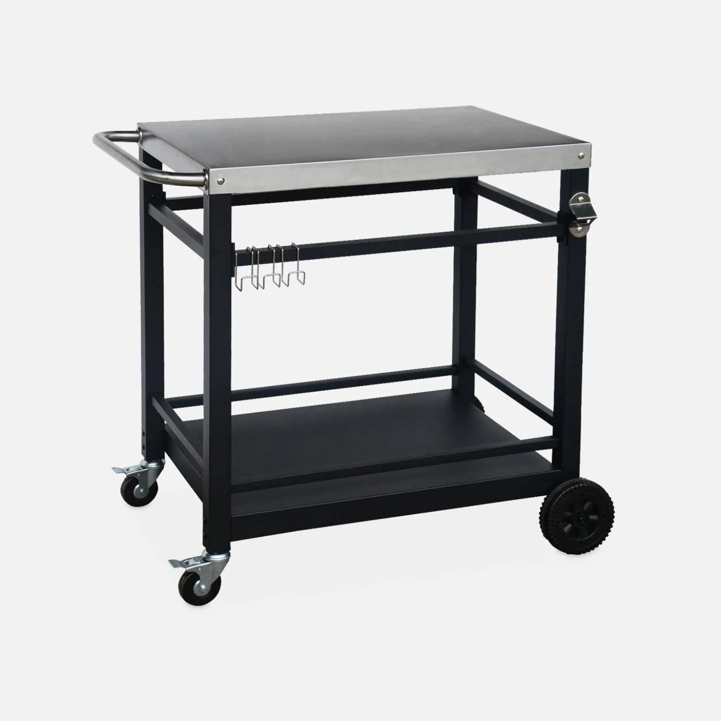 Zwarte roltafel, Colbert, L88xB58xH82,8cm