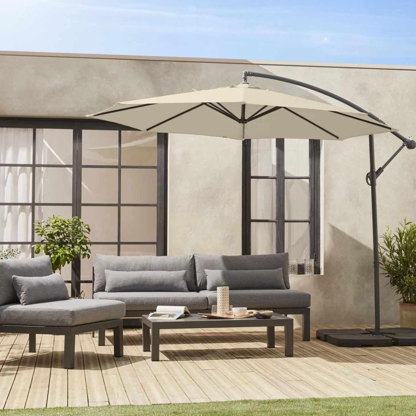 Zweefparasol rond 350cm