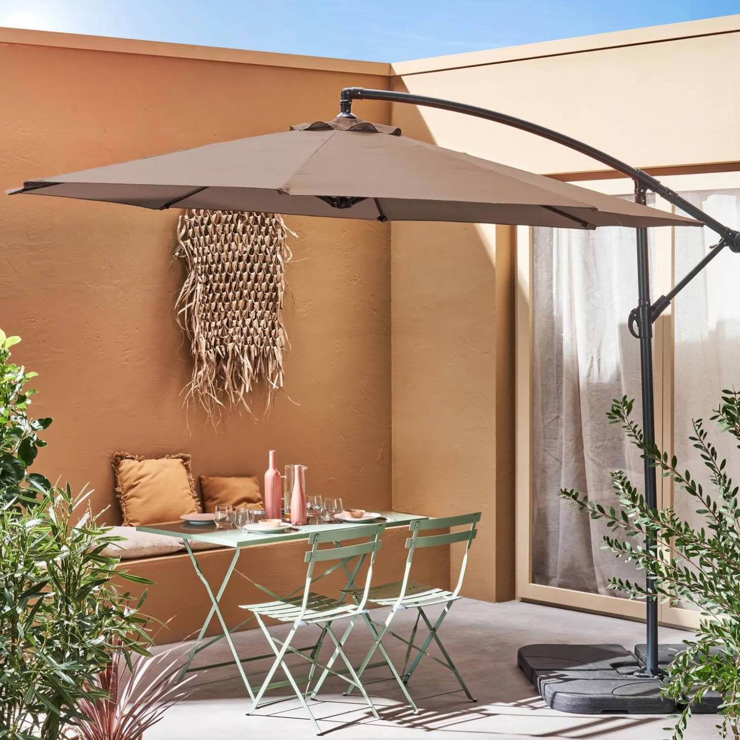 Zweefparasol, rond, Ø300cm