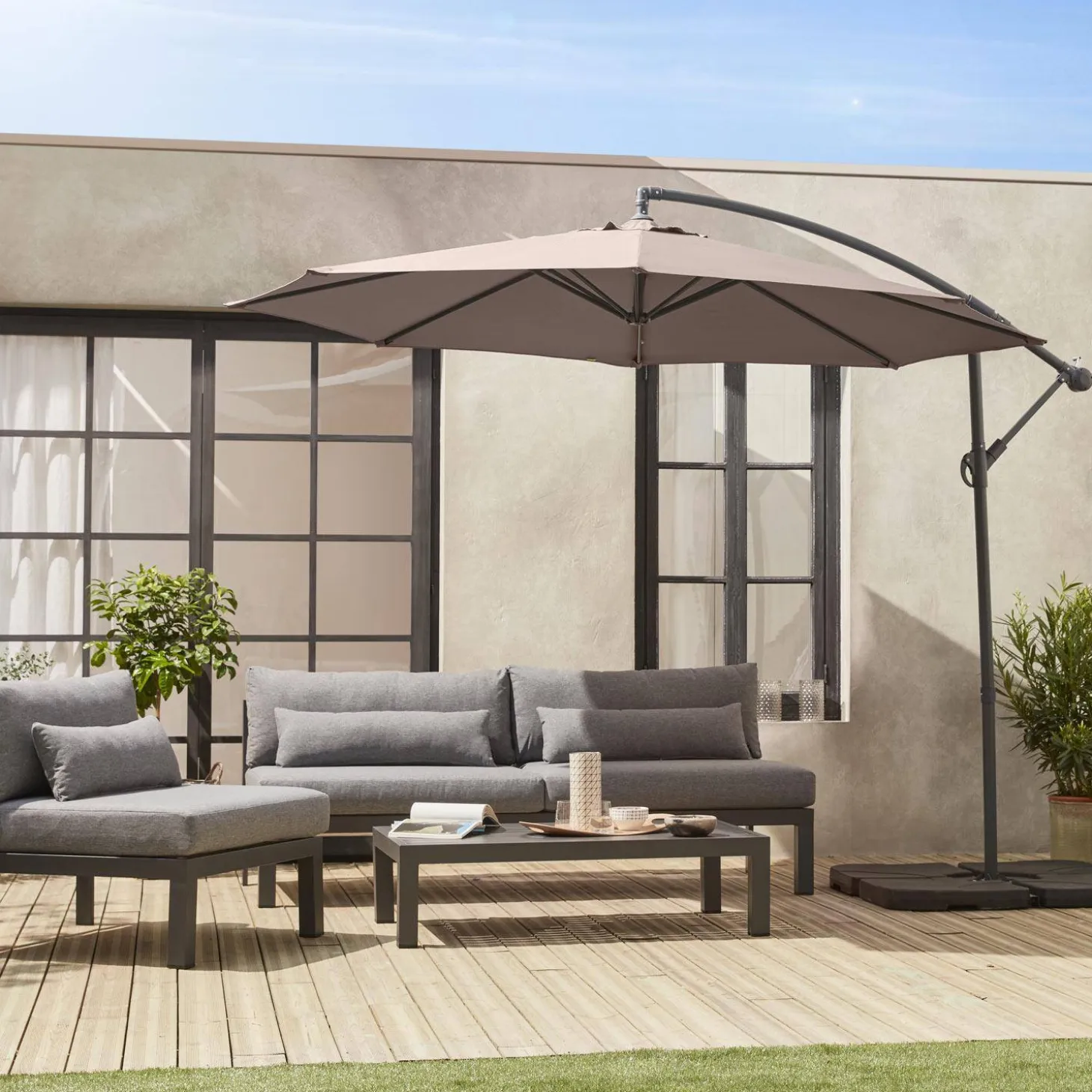 Zweefparasol rond 350cm