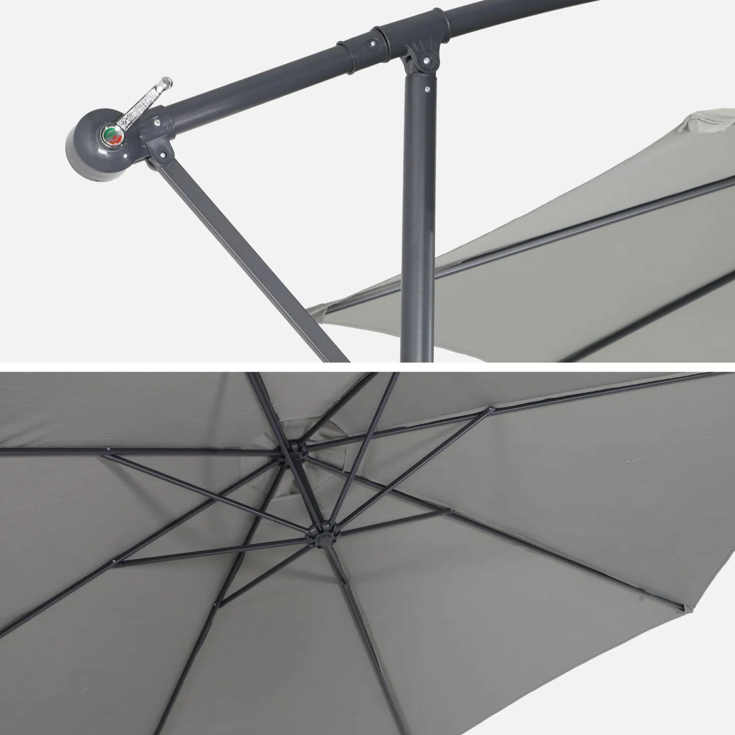 Zweefparasol, rond, Ø300cm