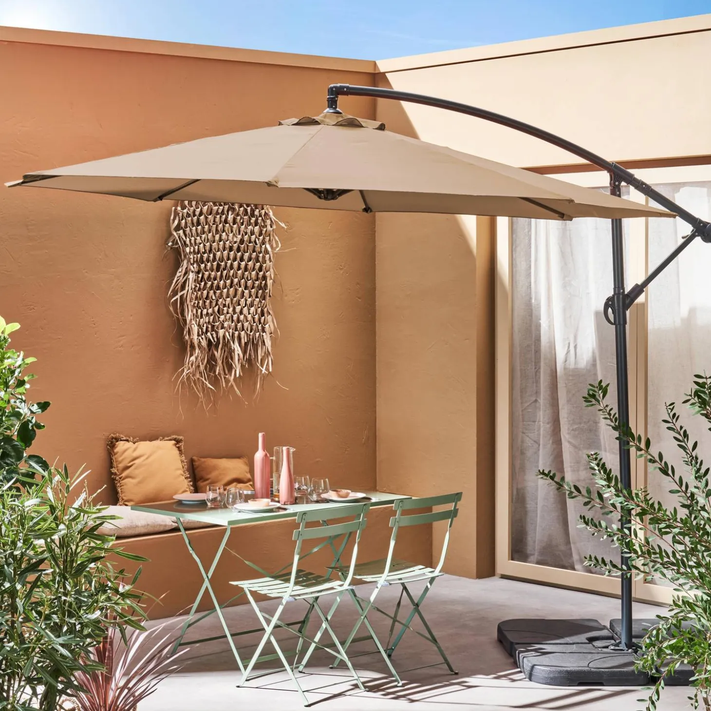 Zweefparasol, rond, Ø300cm