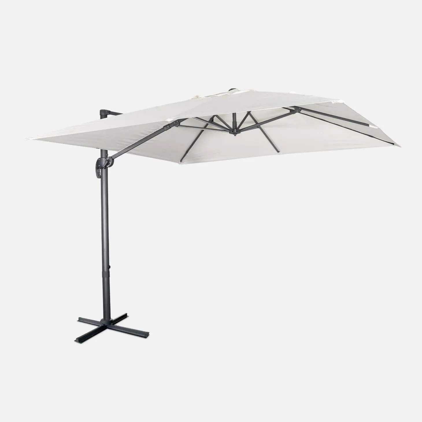 Zweefparasol, vierkant 3x3m