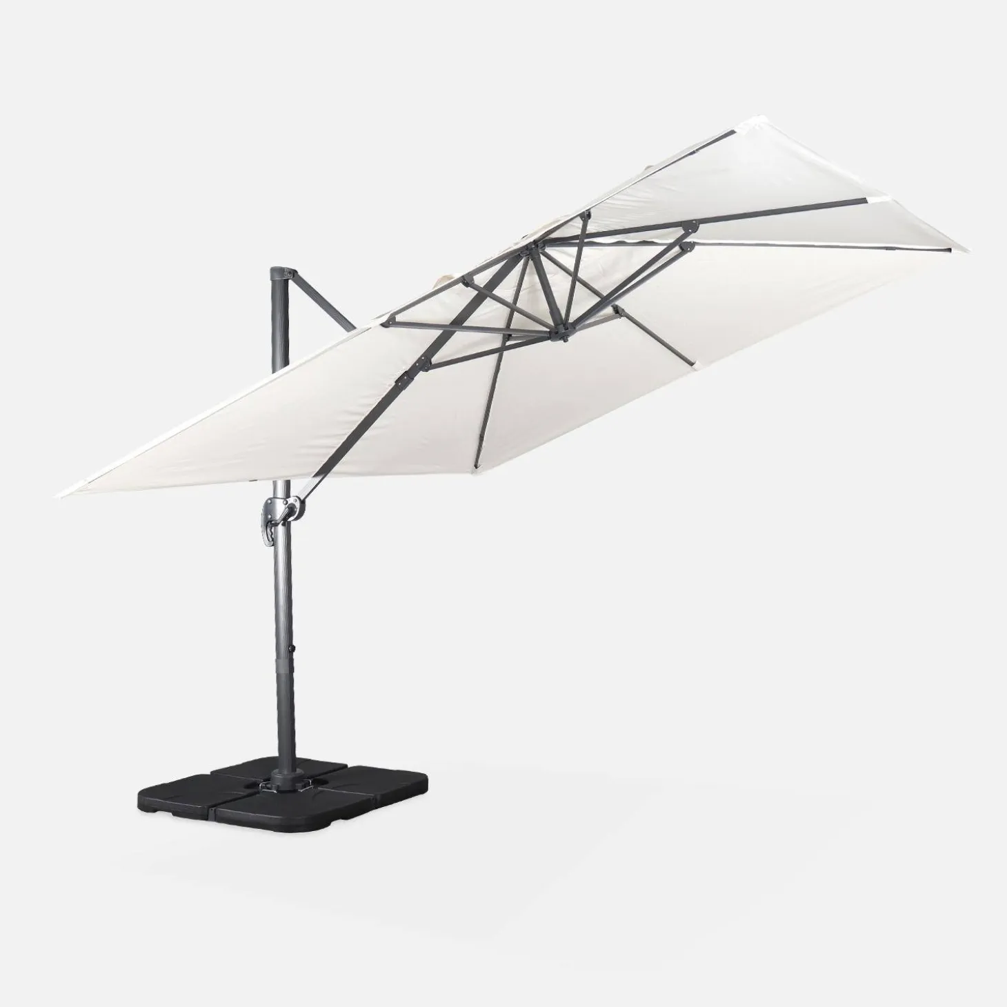 Zweefparasol, vierkant 3x3m