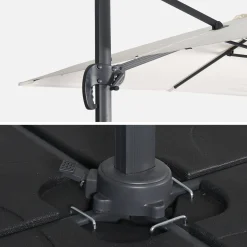 Zweefparasol, vierkant 3x3m