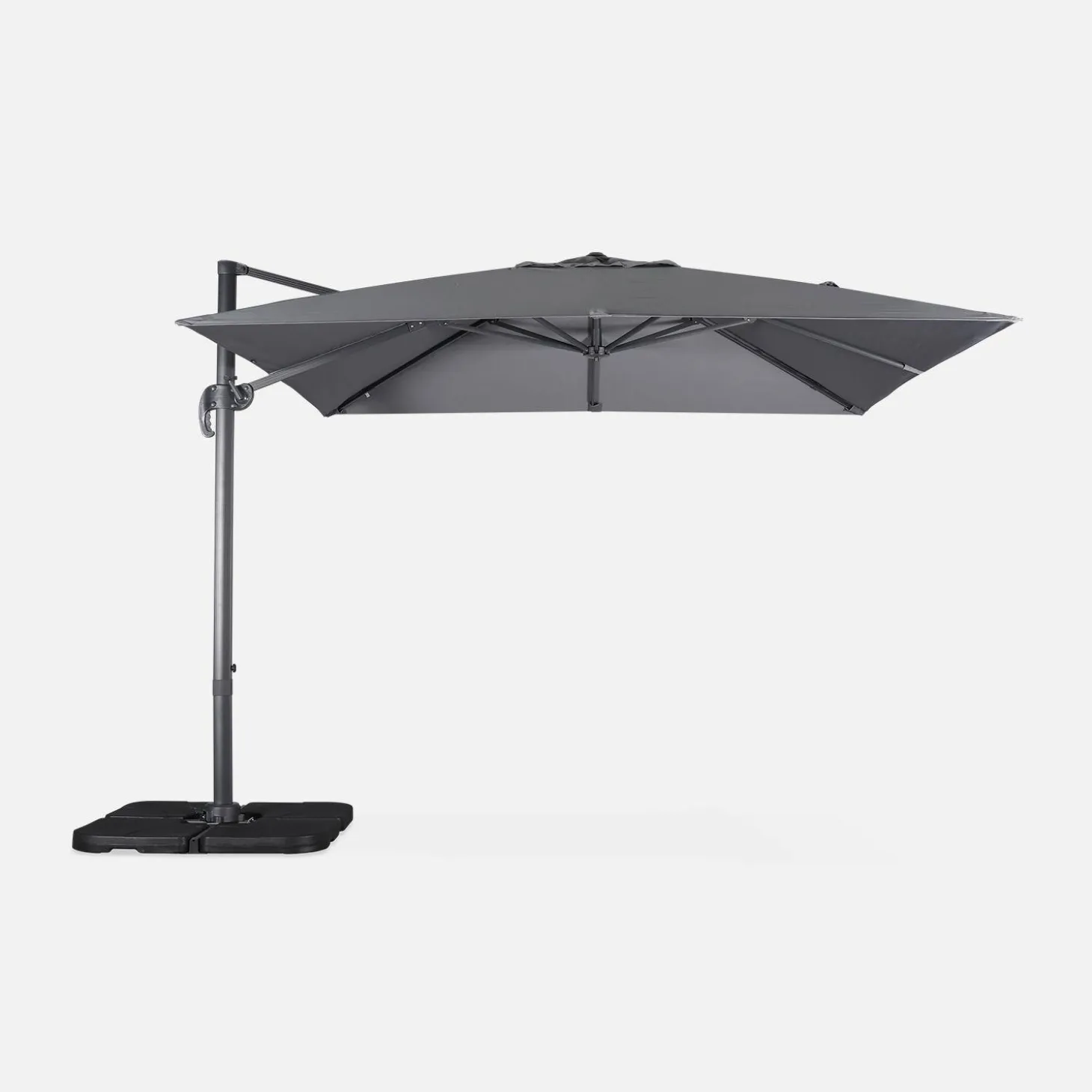 Zweefparasol, vierkant 3x3m
