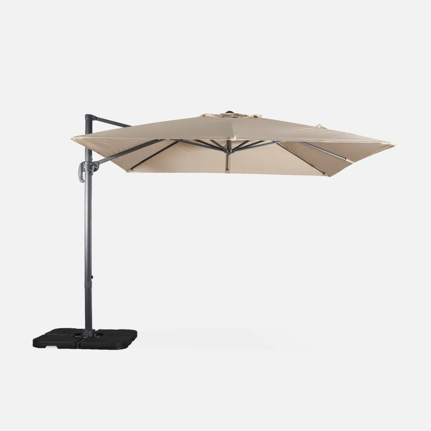 Zweefparasol, vierkant 3x3m