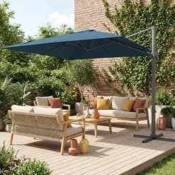 Zweefparasol, vierkant 3x3m