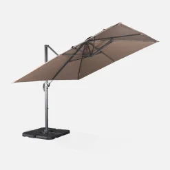 Zweefparasol, vierkant 3x3m