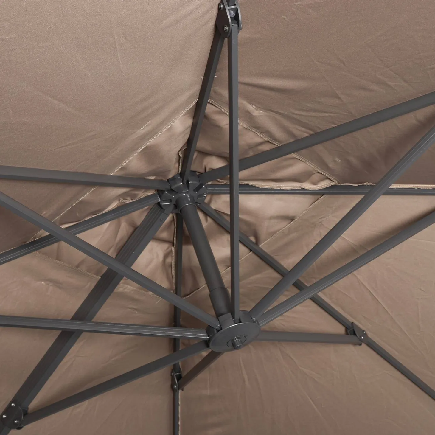 Zweefparasol, vierkant 3x3m