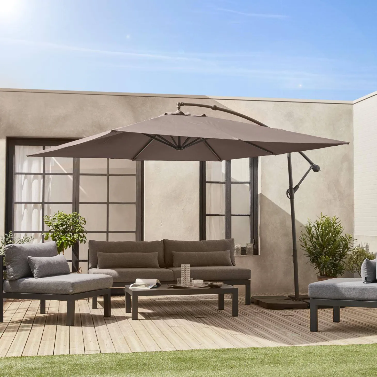 Zweefparasol vierkant 3x3m