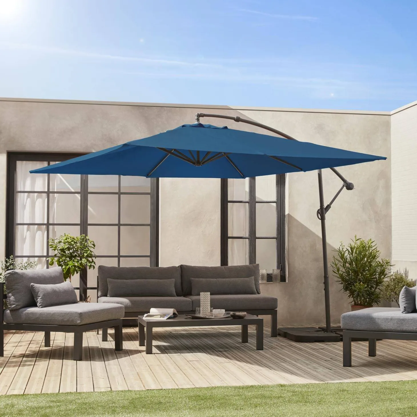 Zweefparasol vierkant 3x3m