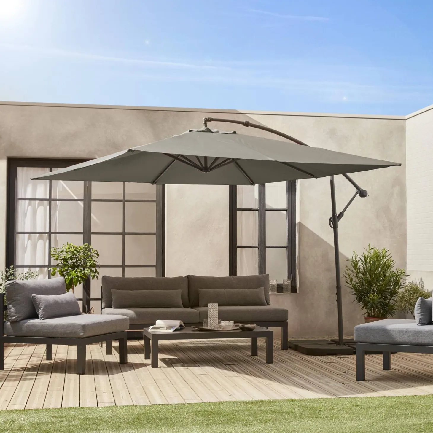 Zweefparasol vierkant 3x3m