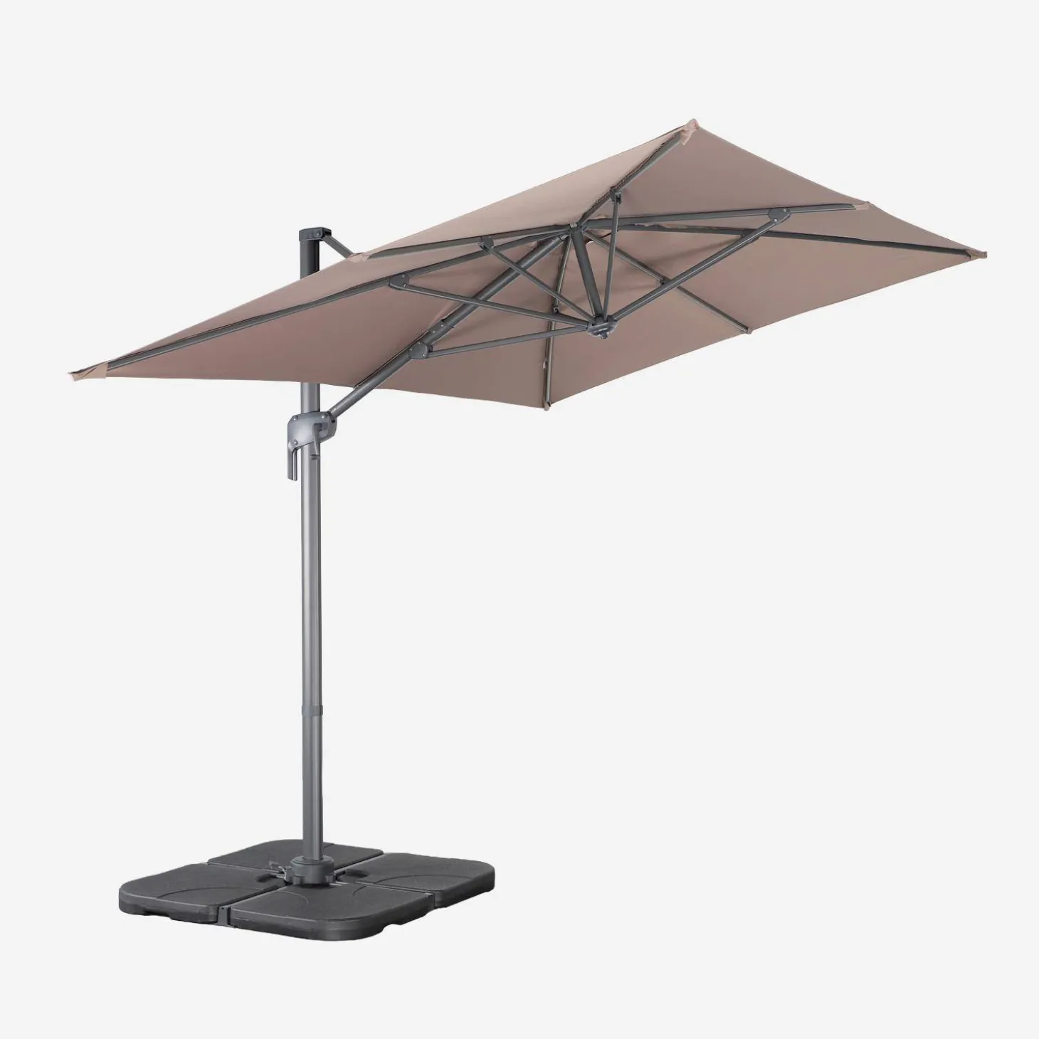 Zweefparasol 2x3m + 4 ballasttegels 50x50cm