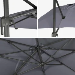 Zweefparasol 2x3m + 4 ballasttegels 50x50cm