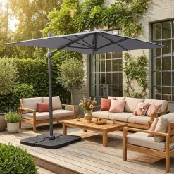 Zweefparasol 2x3m + 4 ballasttegels 50x50cm