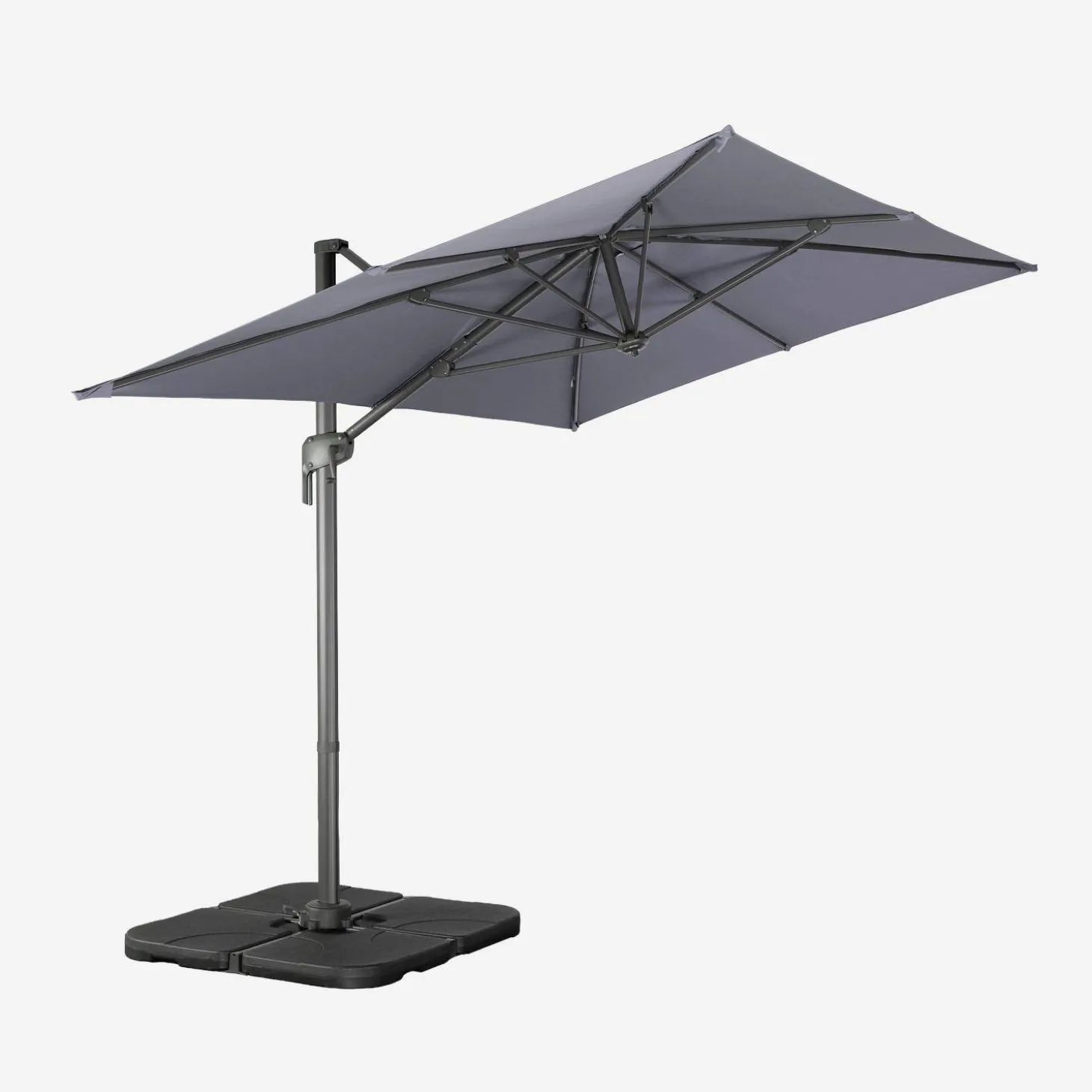 Zweefparasol 2x3m + 4 ballasttegels 50x50cm