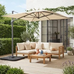 Zweefparasol 2x3m + 4 ballasttegels 50x50cm