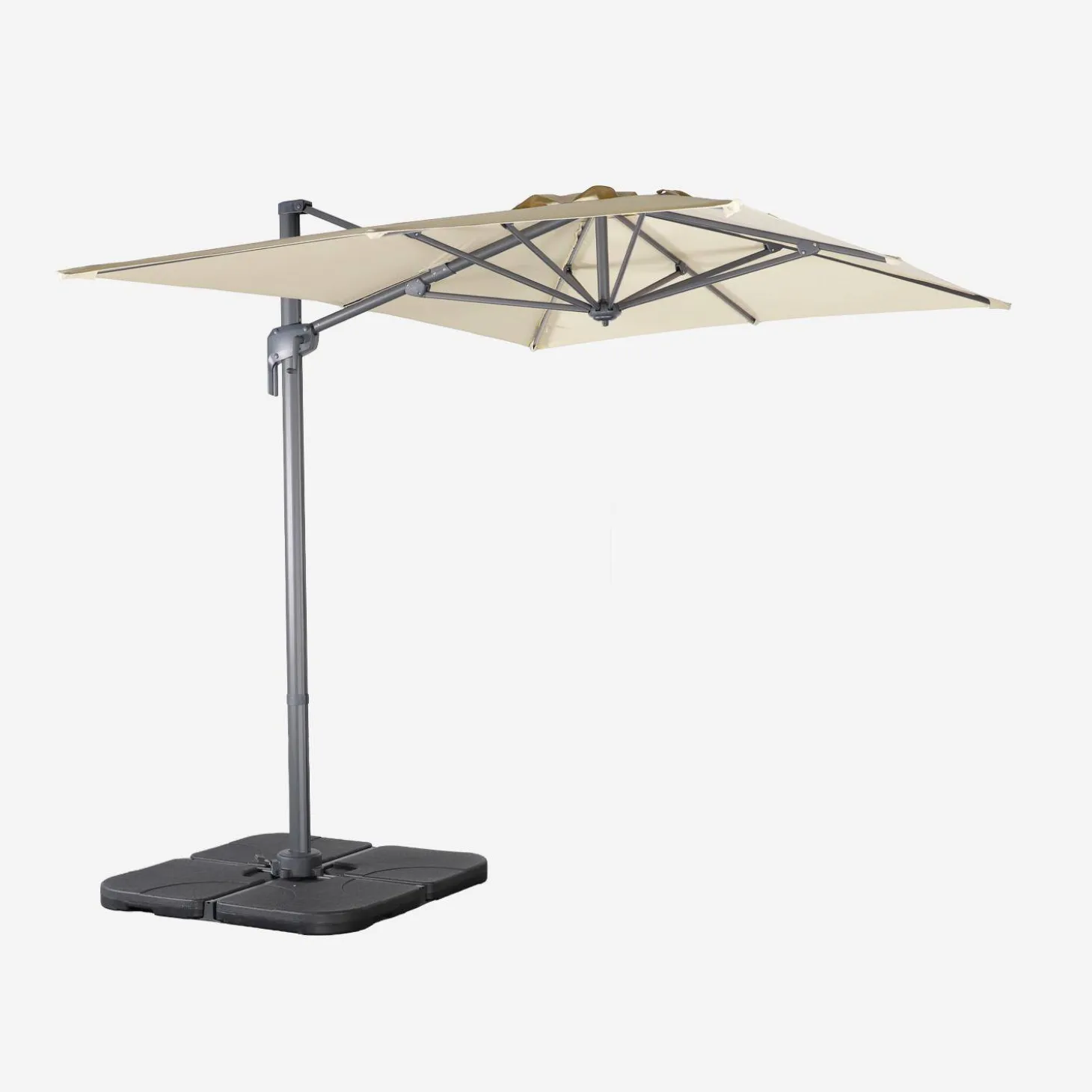Zweefparasol 2x3m + 4 ballasttegels 50x50cm