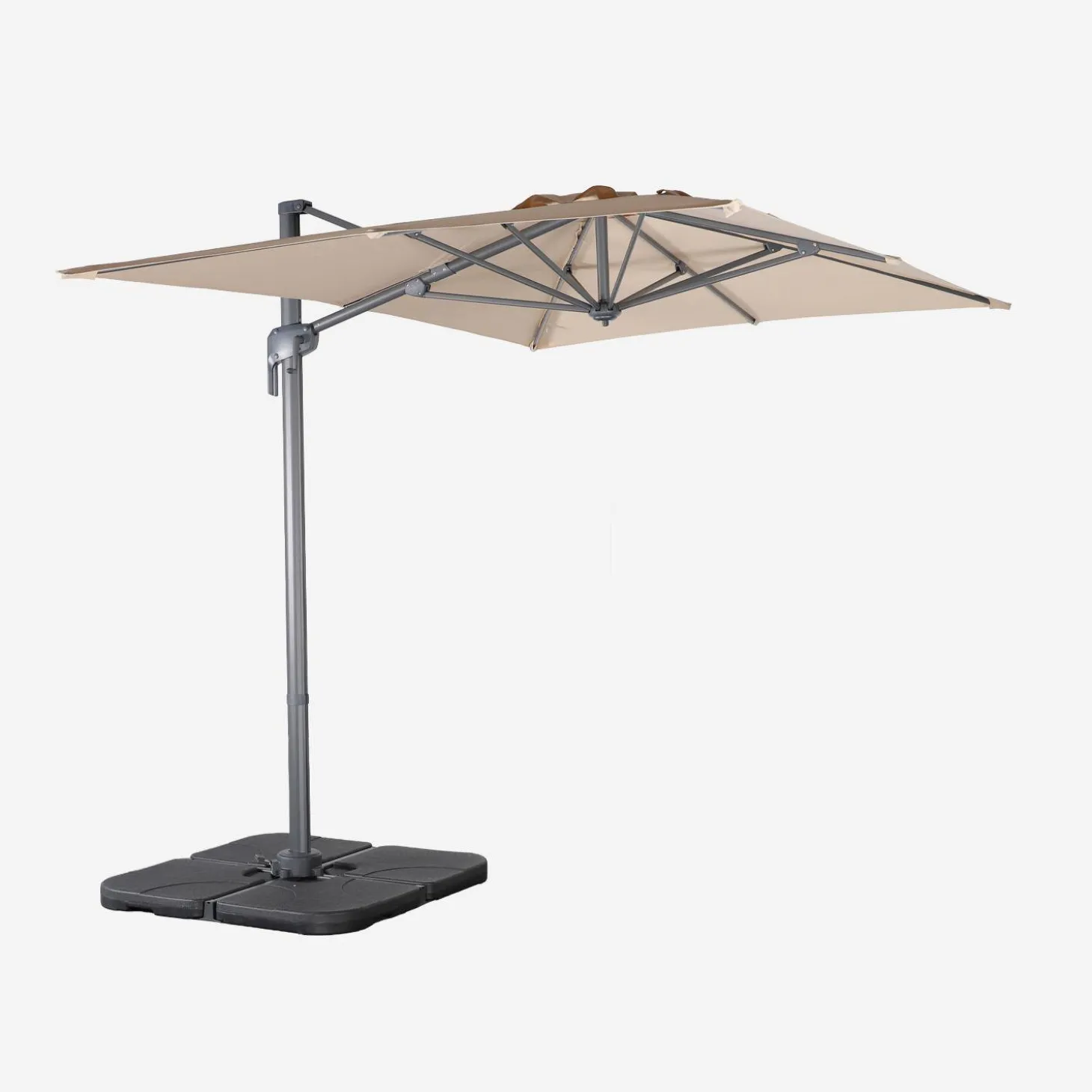 Zweefparasol 2x3m + 4 ballasttegels 50x50cm